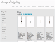 Tablet Screenshot of junkyardlighting.com